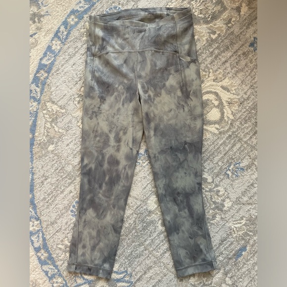 Lululemon Seawheeze Swift Speed High-Rise Crop 21" Elation Foil Diamond Dye Gunm - Picture 4 of 13